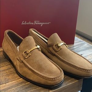 NEW $1450 Ferragamo Suede Loafers ($250 DISCOUNT)